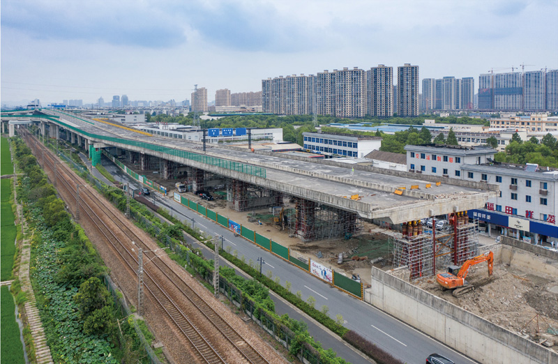 紹興市二環(huán)北路及西延伸段智慧快速路 ZX3~ZX10#墩橋梁頂升工程