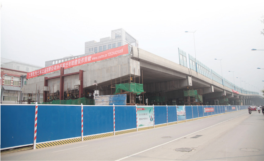 石家莊和平路高架西延（中華大街~西二環(huán)）四標(biāo)段橋梁調(diào)坡頂升工程